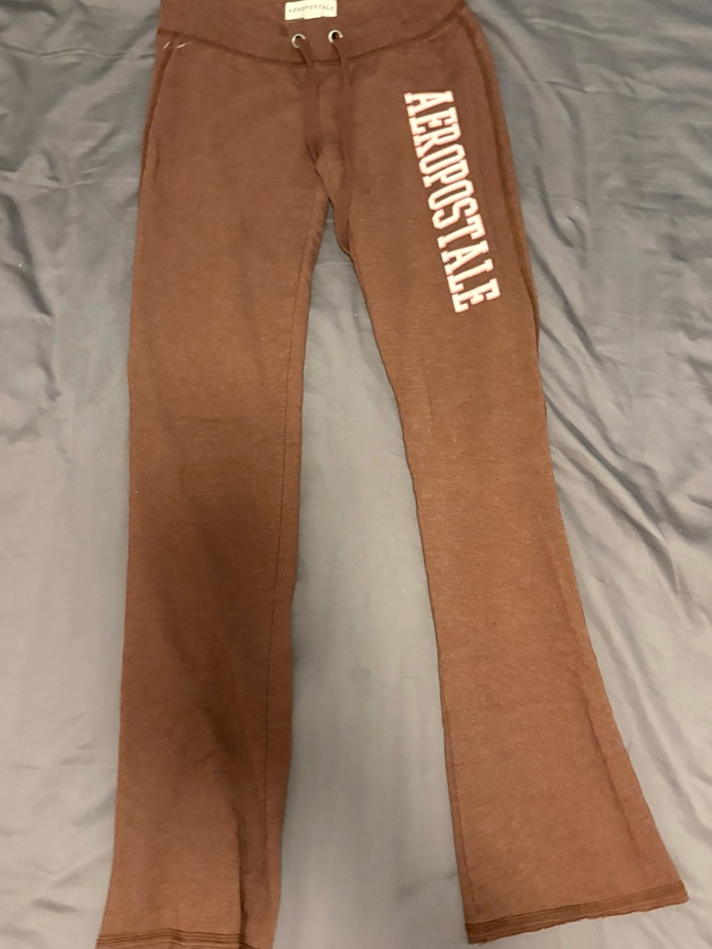 Aeropostale Brown Flared Lounge Jeans with Side Logo